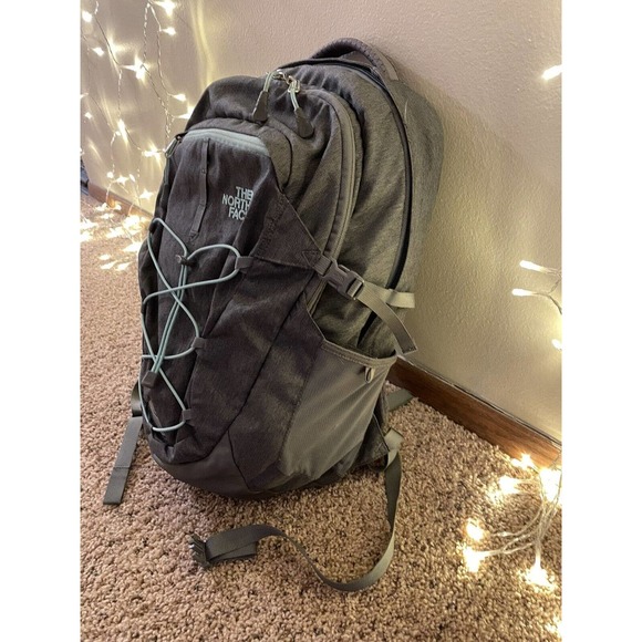 SOLD***The North Face Women's Borealis School Lapt Bkpk, Ash Gray/ Aqua Tint - Picture 4 of 11